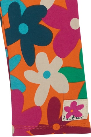 Fleece legging - Blauw, groen en oranje