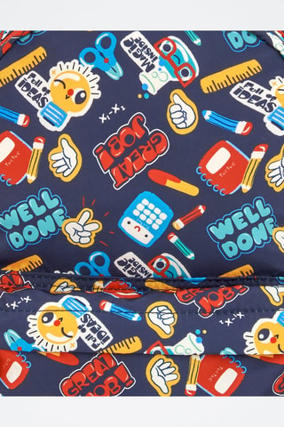 Rugtas - Blauw, rood en geel