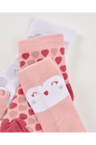 3 Paar Sokken - Roze