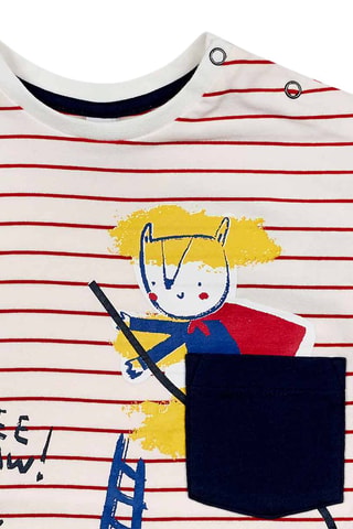 T-shirt - Wit en rood