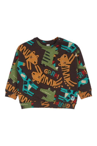 Sweater - Zwart, groen en oranje