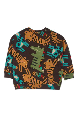 Sweater - Zwart, groen en oranje