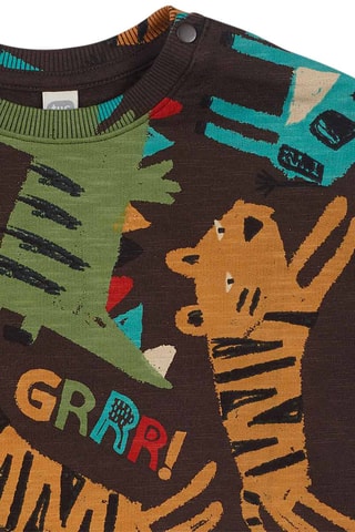 Sweater - Zwart, groen en oranje