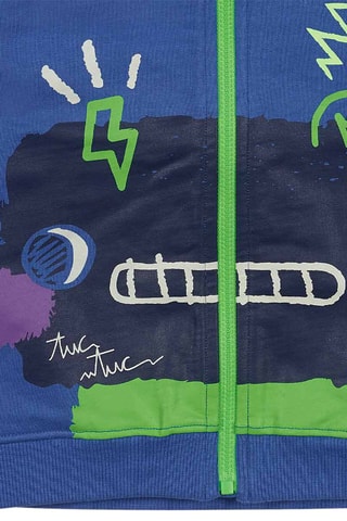 Sweater met Capuchon en Oortjes - Blauw, groen en paars