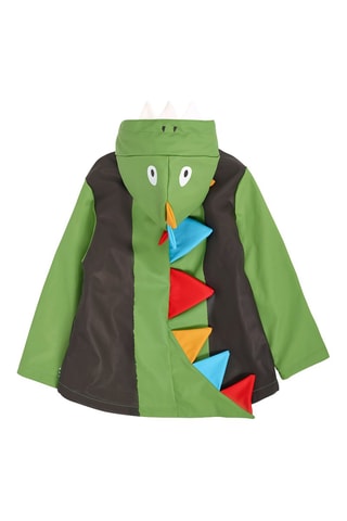 Regenjas met capuchon - Zwart, groen en geel