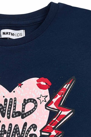 T-shirt Bad Influencer - Blauw