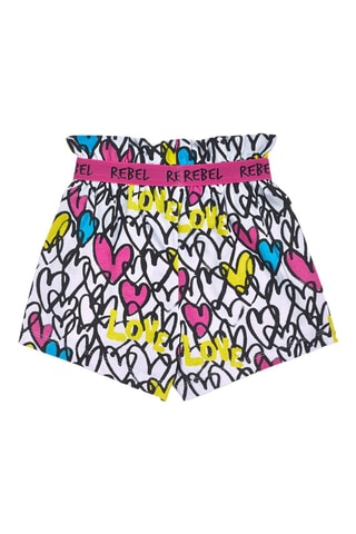 Short Rebel Girl - Wit en roze