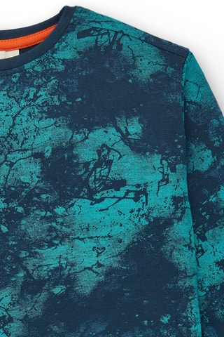 T-shirt - Blauw en groen