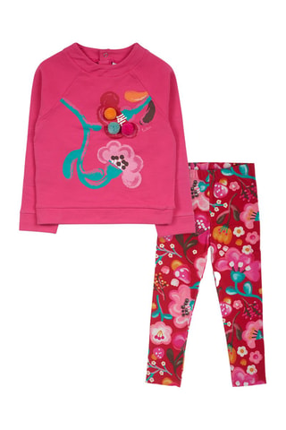 Sweater en Legging - Wit, rood en roze