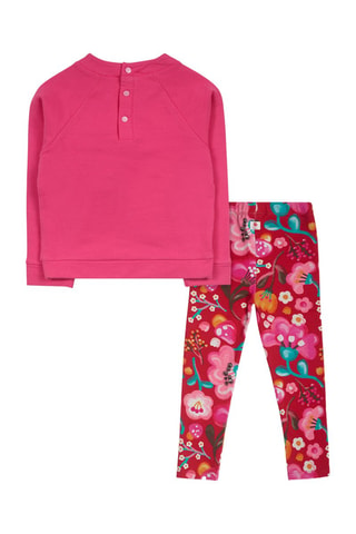 Sweater en Legging - Wit, rood en roze