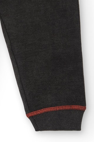Fleece Joggingbroek - Rood en grijs