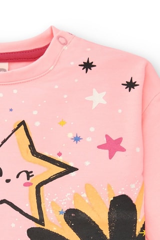T-shirt - Geel, paars en roze