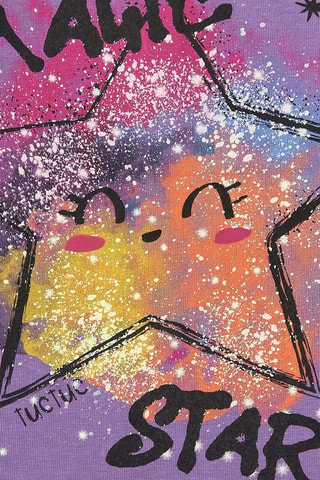 T-shirt - Zwart, paars en roze