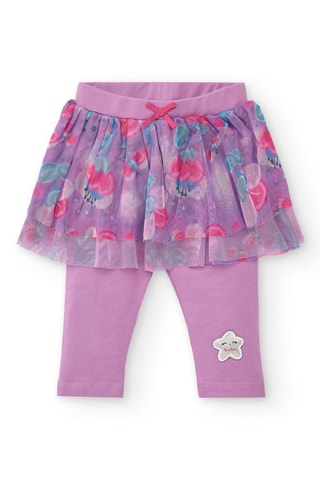T-shirt en Legging - Blauw, paars en roze