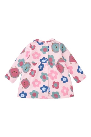 Fleece Jurk - Blauw, groen en roze