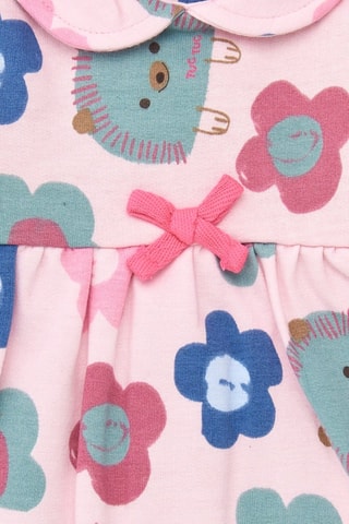 Fleece Jurk - Blauw, groen en roze