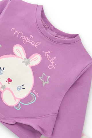 T-shirt en Legging - Paars en roze