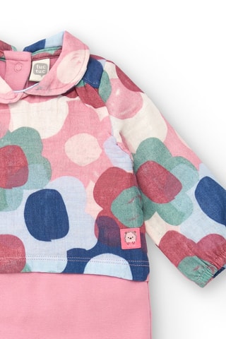Fleece Kruippakje - Wit, blauw en groen