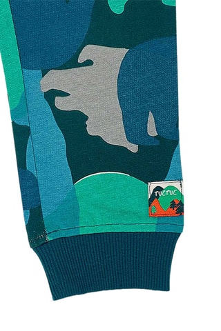 Fleece Joggingbroek - Blauw, groen en grijs