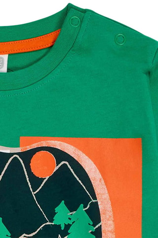 T-shirt - Zwart, groen en oranje