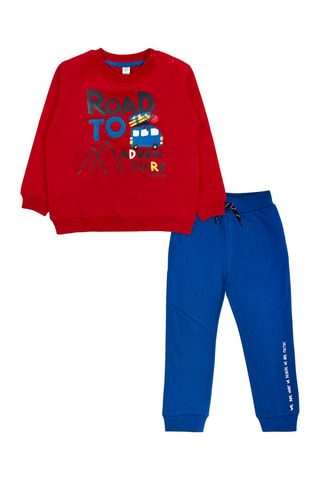 Sweater en Joggingbroek - Rood, blauw en geel