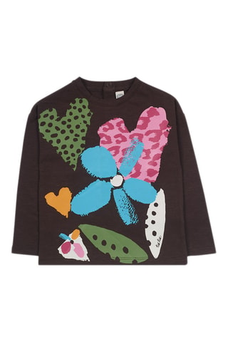 T-shirt - Groen, roze en grijs