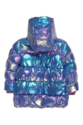 Gewatteerde Jas met Capuchon - Blauw en paars