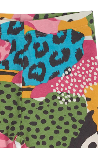 Legging - Wit, groen en roze