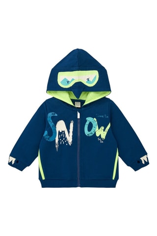 Sweater met Capuchon - Wit, zwart en groen