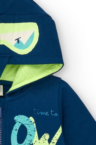 Sweater met Capuchon - Wit, zwart en groen