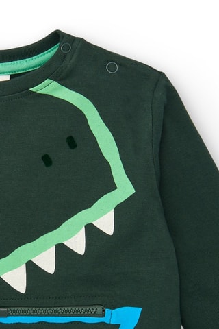 T-shirt - Wit, blauw en groen