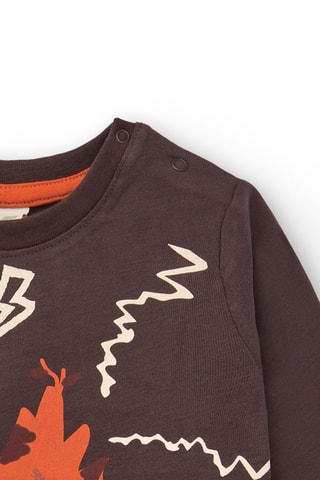 T-shirt - Rood, oranje en grijs