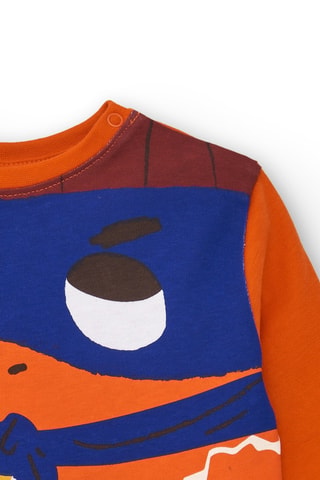 T-shirt - Rood, blauw en oranje