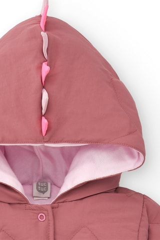 Gewatteerde Jas met Capuchon - Wit, blauw en roze