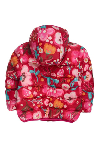 Gewatteerde Jas met Capuchon - Wit, rood en roze