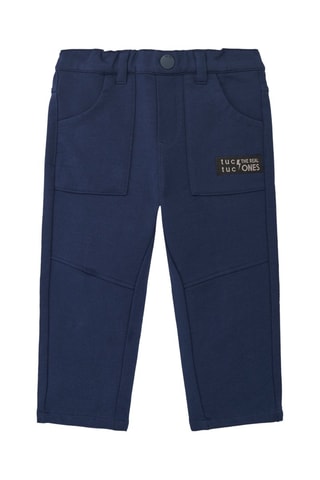 Fleece Broek - Beige en blauw