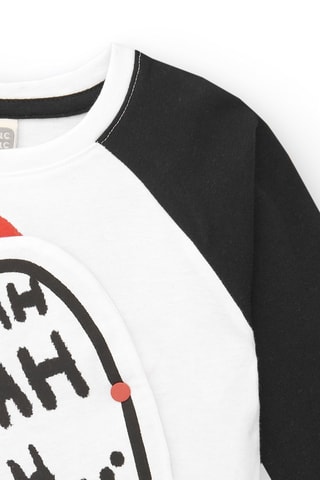 T-shirt - Wit, zwart en rood