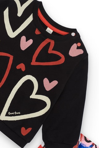 Sweater en Legging - Wit, zwart en rood