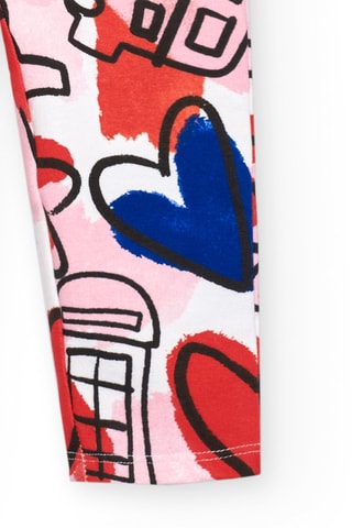 Legging - Wit, zwart en rood