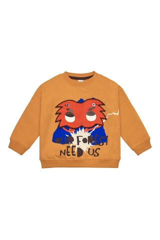 Sweater - Wit, geel en bruin