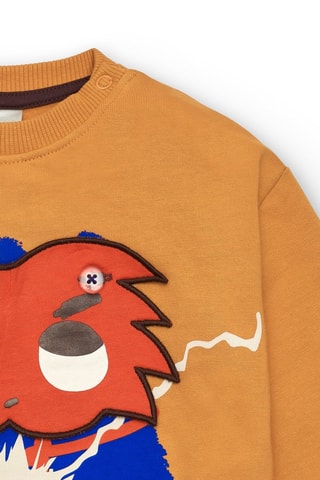 Sweater - Wit, geel en bruin