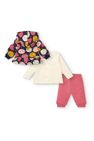 3-delige Set - Wit, blauw en roze