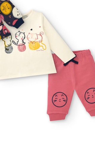3-delige Set - Wit, blauw en roze