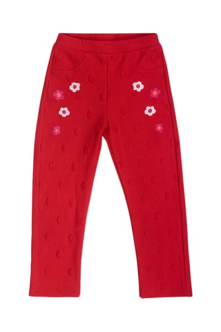 Fleece Broek - Wit, rood en roze
