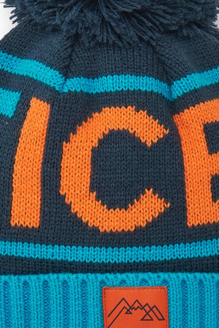 Muts met Pompon en Colsjaal - Blauw en oranje