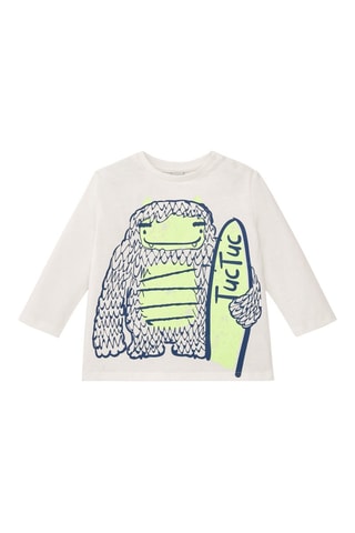 T-shirt - Wit, blauw en groen