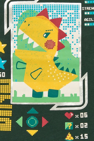 T-shirt - Zwart, groen en geel