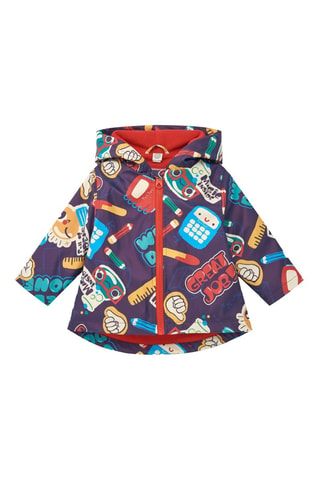 Regenjas met capuchon - Rood, blauw en geel