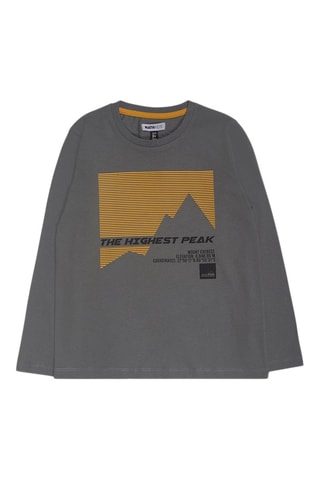 T-shirt - Zwart, geel en grijs