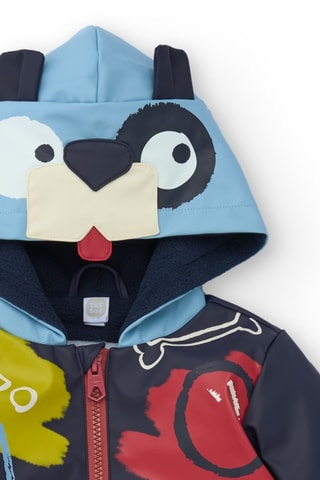 Regenjas met Capuchon - Donkerblauw